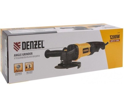 Машина угловая шлифовальная DENZEL AGH125-1200A Машина шлифовальная угловая , 1200 Вт, 125 мм, 11000 об/мин 26909