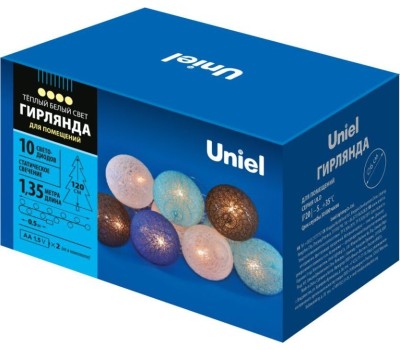 Гирлянда UNIEL (UL-00008420) ULD-S0135-010/STB/2AA WARM WHITE IP20 TANGLES-2