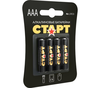 Алкалиновая батарейка СТАРТ (19135) LR03-BL4 N