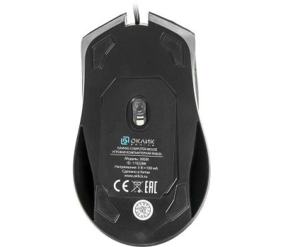 OKLICK Мышь Оклик 395M SHADOW черный оптическая (1500dpi) USB для ноутбука (3but)