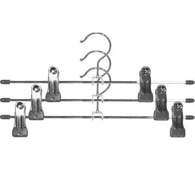 Набор вешалок MASTER HOUSE Маргарет-3 металлические для юбок/брюк (3 шт) серый 30 см 60367