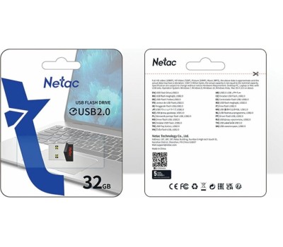 NETAC Флеш Диск 32GB UM81 NT03UM81N-032G-20BK USB2.0 черный