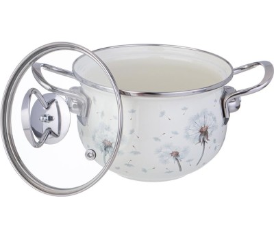 Кастрюля AGNESS 943-055 DANDELION со ст.крышкой 1,5л