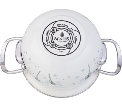 Кастрюля AGNESS 943-055 DANDELION со ст.крышкой 1,5л