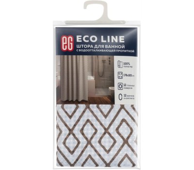Штора для ванной ЕГ (539) ECO LINE Штора для ванной Мозаика