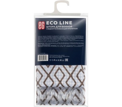 Штора для ванной ЕГ (539) ECO LINE Штора для ванной Мозаика
