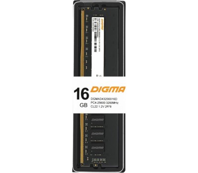 DIGMA Оперативная память DGMAD43200016S DDR4 - 1x 16ГБ 3200МГц, DIMM, Ret
