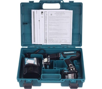 Дрель MAKITA Дрель-шуруповерт DF332DWAE, 2Ач, с двумя аккумуляторами