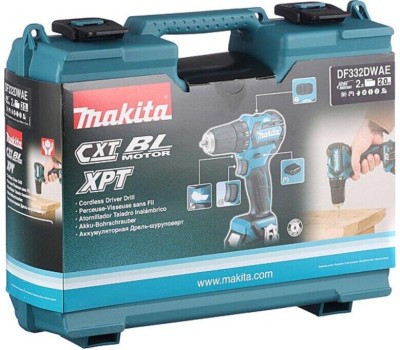 Дрель MAKITA Дрель-шуруповерт DF332DWAE, 2Ач, с двумя аккумуляторами