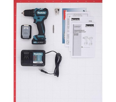 Дрель MAKITA Дрель-шуруповерт DF332DWAE, 2Ач, с двумя аккумуляторами