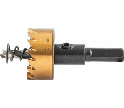 Коронка DENZEL Коронка по металлу HSS, 28 мм, нитридтитановое покрытие 724106