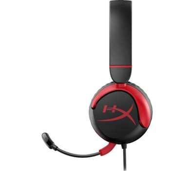 HYPERX Гарнитура игровая Cloud Mini, для компьютера, накладные, проводные, черный / красный [7g8f4aa]