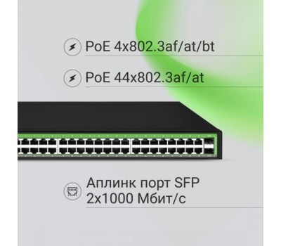 Коммутатор DIGMA Коммутатор DSP248G-2S-R800, неуправляемый [dsp248g-2s-r800 v1]