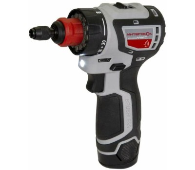 Интерскол КомбиМАКС ДА-10/12В (687.2.2.79), кейс, 4 насадки, 2 АКБ, 2 Ач