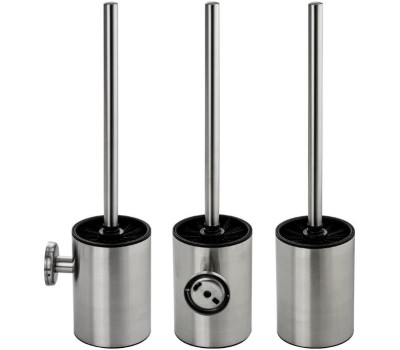 САНАКС - Ёрш для унитаза круглый, настенный, из нержавеющей стали , цвет САТИН 80166