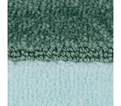 САНАКС - Коврик в ванную СИЛЬВЕР двойной, БИРЮЗОВЫЙ, полосы, 60х100 + 50х60 см, 100% полиэстер. 00204