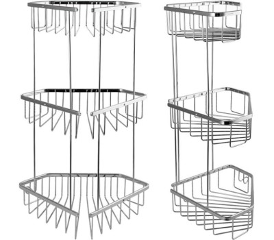 САНАКС - Полочка угловая, пятиугольная, тройная, 25х22х18 см, из нержавеющей стали 75046