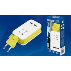 Удлинители серии Travel UNIEL (UL-00003429) S-CT1-1,5U WHITE/GREEN LM