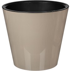 Горшок цветочный HOMVER Rosemary D330мм, 16л с дренажной вставкой на колесиках (бежевый) 221600427/01