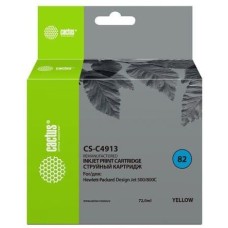 Картридж CACTUS Картридж CS-C4913, №82, желтый / CS-C4913