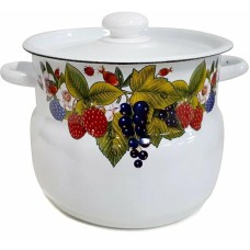 Кастрюля СИБИРСКИЕ ТОВАРЫ Кастрюля эмал сфер 5,5л с рис