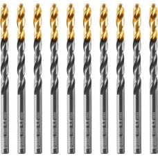 Сверло DENZEL Сверло по металлу, 4,8 мм, HSS-Tin, Golden Tip, 10 шт. 717212