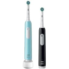 ORAL-B Набор электрических зубных щеток Pro Series 1, насадки для щётки: 2 шт, цвет: бирюзовый и черный [80714511]