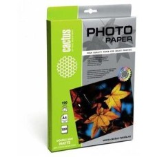 Фотобумага CACTUS Фотобумага CS-MA4190100DS, A4, для струйной печати, 100л, 190г/м2, белый, покрытие матовое /матовое