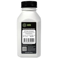 Тонер CACTUS Тонер CS-THPCHUBK-100, для HP Color Universal CF540A/CF400A/CF410A/CF400A/CE310, черный, 100грамм, флакон
