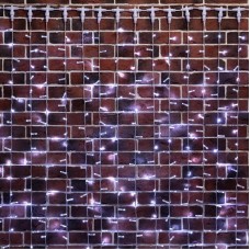 NEON-NIGHT Гирлянда Занавес 2х9м 1200 LED БЕЛЫЙ прозрачный ПВХ IP65 эффект мерцания 230В соединяется, нужен блок 303-500-1