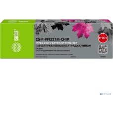 CACTUS Картридж перезаправляемый струйный CS-R-PFI321M-CHIP PFI-321 пурпурный (260мл) для Canon imagePROGRAF TM-250/TM-255/TM-350/TM-355 с чипом