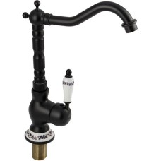 BRIMIX - Смеситель для кухни, черный, высокий излив, поворот на 360 градусов, шаровый из латуни 1533