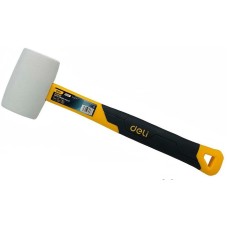 DELI Киянка резиновая белая DL5908B 225 грамм, фиберглассовая рукоять с резиновой вставкой