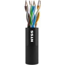 NTSS Кабель информационный -OUT-UTP4-5Е-PE-BL кат.5E UTP 4 пары 24AWG PE внешний 305м черный