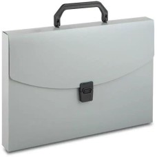 БЮРОКРАТ Портфель -BPP01GREY 1 отдел. A4 пластик 0.7мм серый