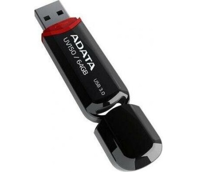 флешка A-DATA 64GB UV150 USB3.0 черный (AUV150-64G-RBK)