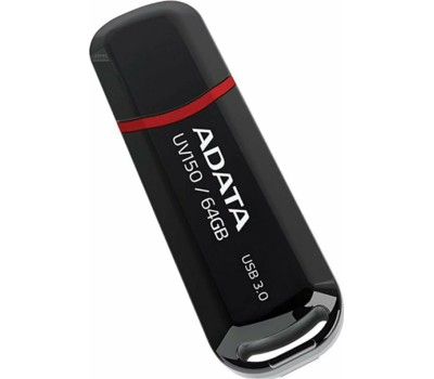 флешка A-DATA 64GB UV150 USB3.0 черный (AUV150-64G-RBK)