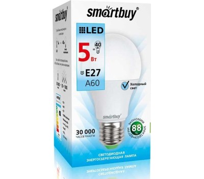 Светодиодная лампа SMARTBUY (SBL-A60-05-40K-E27-A) 5W/4000/E27