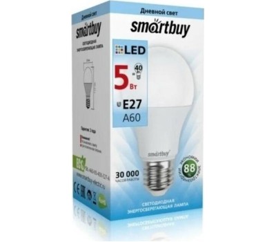Светодиодная лампа SMARTBUY (SBL-A60-05-40K-E27-A) 5W/4000/E27