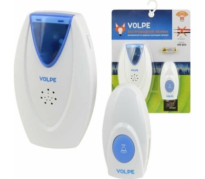 Звонок беспроводной VOLPE (UL-00002404) UDB-Q028 W-R1T1-16S-80M-WH