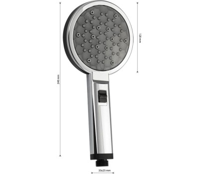 Лейка GFMARK 6048 Лейка круглая 3Д, душевая массажная D-120 мм