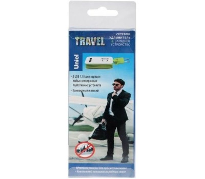 Удлинители серии Travel UNIEL (UL-00003429) S-CT1-1,5U WHITE/GREEN LM