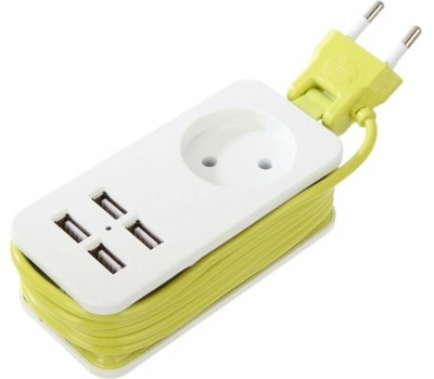 Удлинители серии Travel UNIEL (UL-00003429) S-CT1-1,5U WHITE/GREEN LM