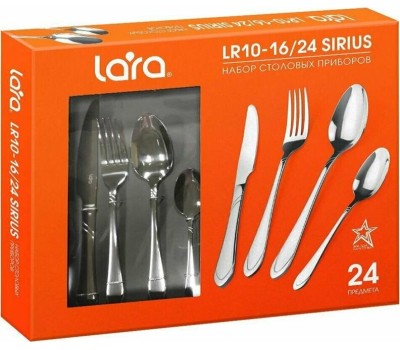 Столовые приборы LARA LR10-16/24 LARA SIRIUS 24 пр
