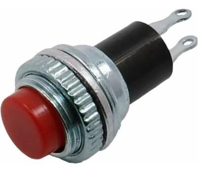 REXANT (36-3331) ВЫКЛЮЧАТЕЛЬ-КНОПКА МЕТАЛЛ (ON)-OFF 220V 2А (2С) O10.2, КРАСНАЯ