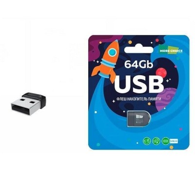 Флэш-накопитель MORE CHOICE (4610196404924) MF64-2 - черный