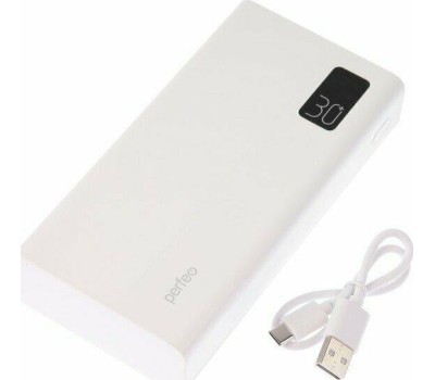 Power bank PERFEO (PF_D0162) MOUNTAINS - 30000 mAh , белый