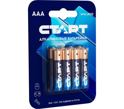 Алкалиновая батарейка СТАРТ (19208) LR03-BL8 N