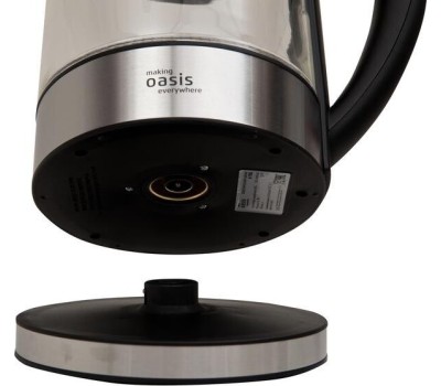 Чайник электрический OASIS K-7GS стальной+черный 1,7л. 2200Вт
