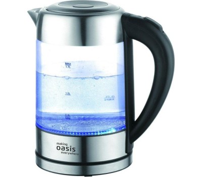Чайник электрический OASIS K-7GS стальной+черный 1,7л. 2200Вт